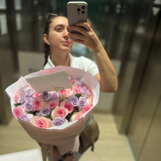 Pink & Purple Rose Bouquet