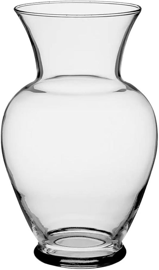 Elegant Clear Glass Vase (Fits 25-36 Stems)