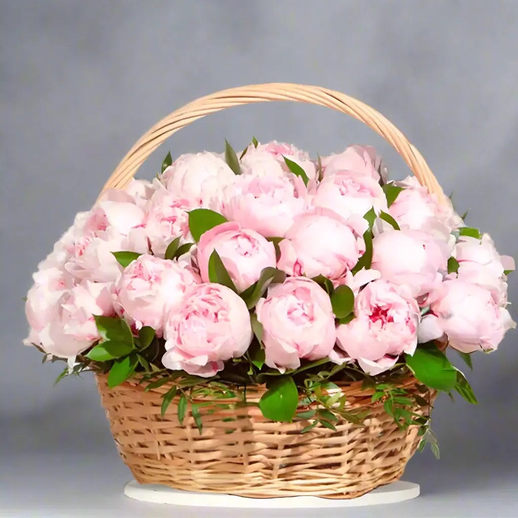 Peony Bloom Basket