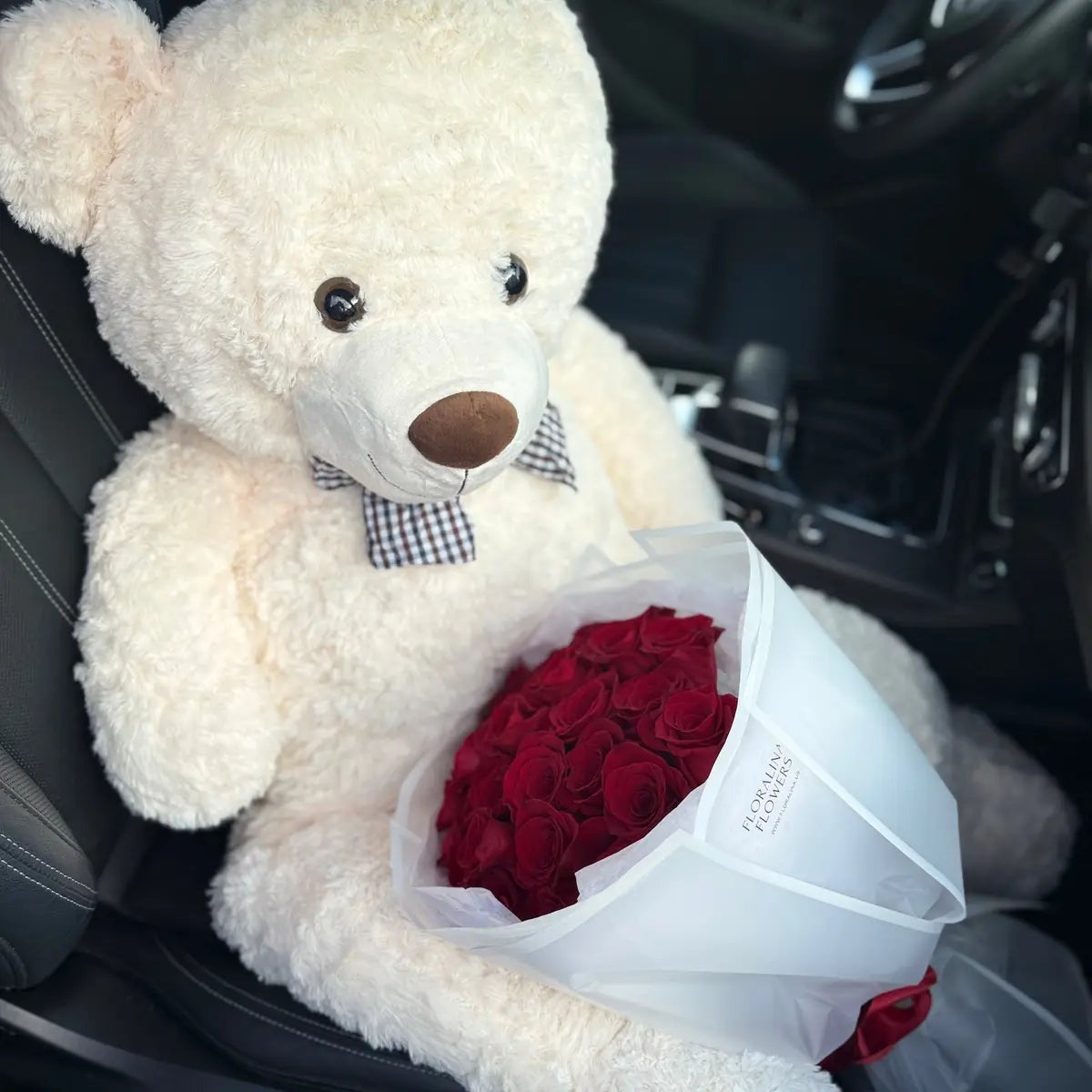 Teddy Bear Gift Add-On – Plush Stuffed Animal for Flower Arrangements
