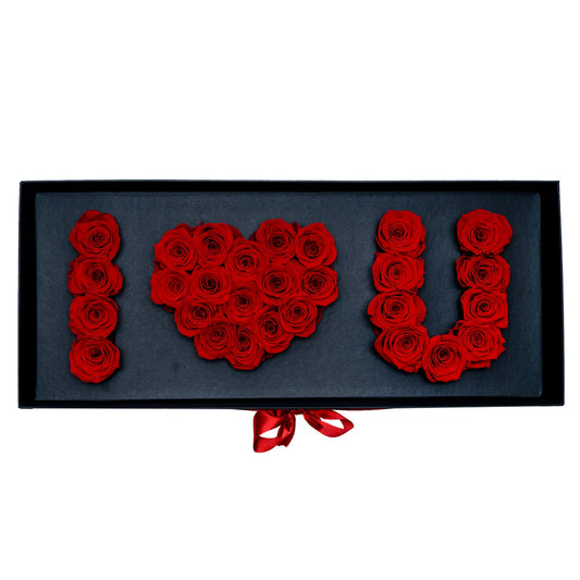 “I Love You” Box – Preserved Roses, Lasting Love Symbol