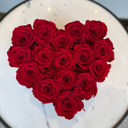 Caja Corazón - Rosas Preservadas