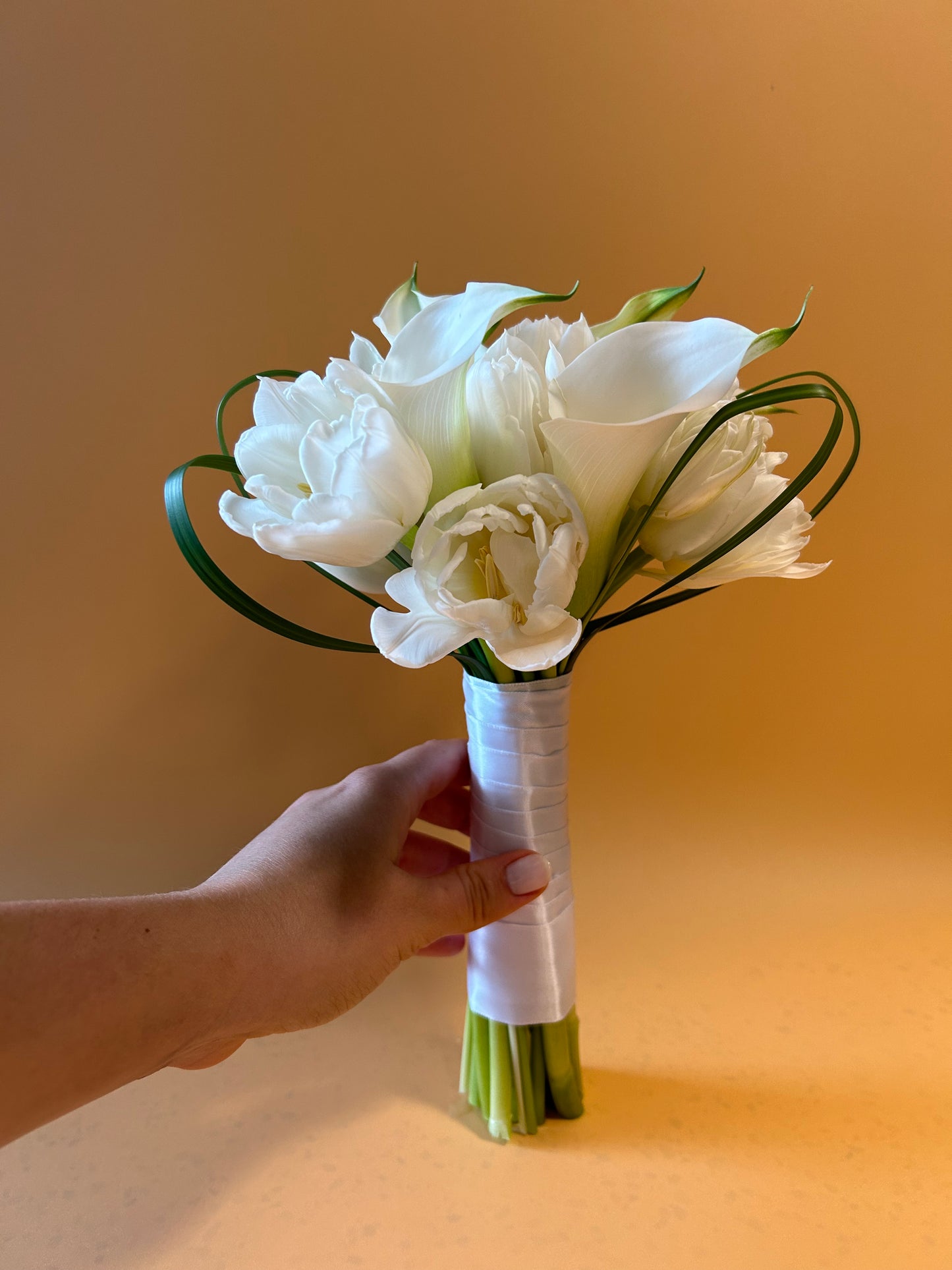 Bridal Bouquet with Calla Lilies&Tulips