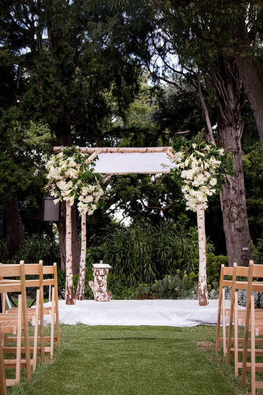 Birch Arch/Chuppah Rental Miami | Elegant Wedding Ceremony Decor