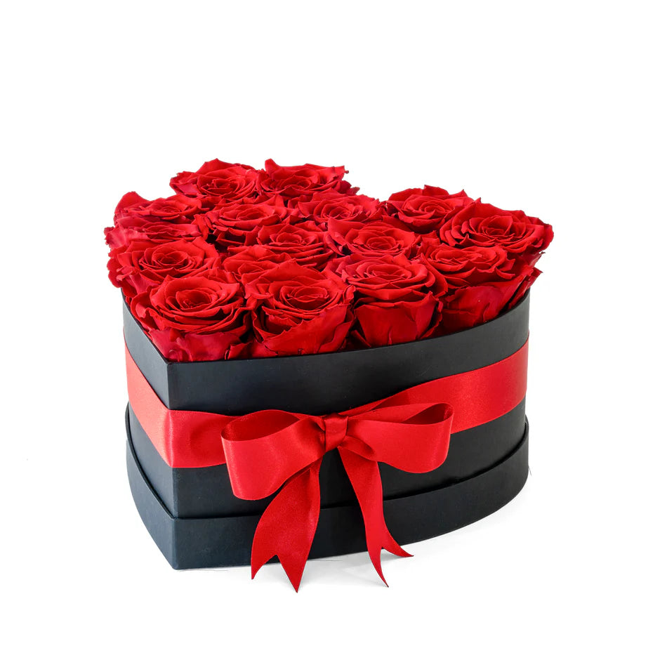 Heart Box – Preserved Roses, Long-Lasting XL Roses for Valentine’s Day