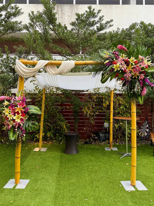 Bamboo Chuppah Rental in Miami -8x8x8’ Elegant Jewish Wedding Canopy