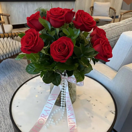 Classic Roses in Vase