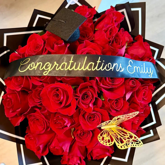 Custom Ribbon Option – Personalized Flower Arrangement Add-On