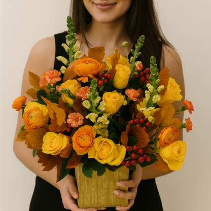 Amber & Gold Thanksgiving Centerpiece