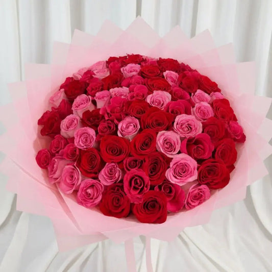 Passion Rouge Bouquet – Red & Pink Roses